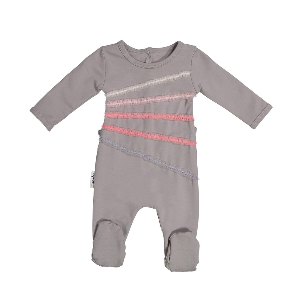 Rainbow Tulle Footie Maniere Accessories Grey 3 Month 
