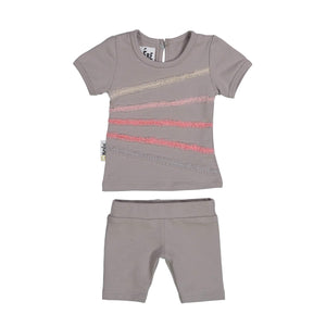 
            
                Load image into Gallery viewer, Rainbow Tulle Two Piece Set Maniere Accessories Grey 12 Month 
            
        