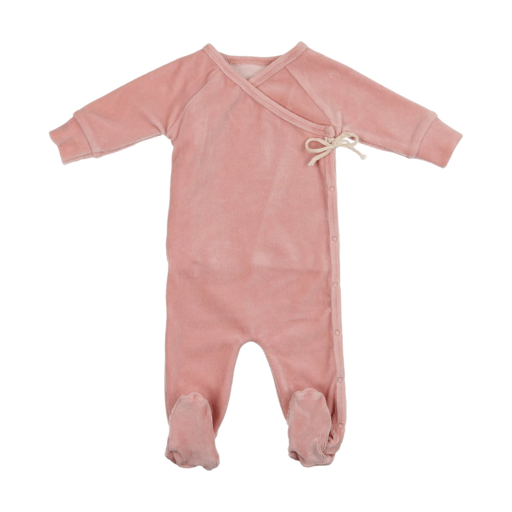 Ribbed Velour Footie