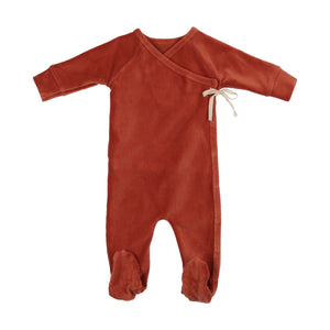 Ribbed Velour Footie