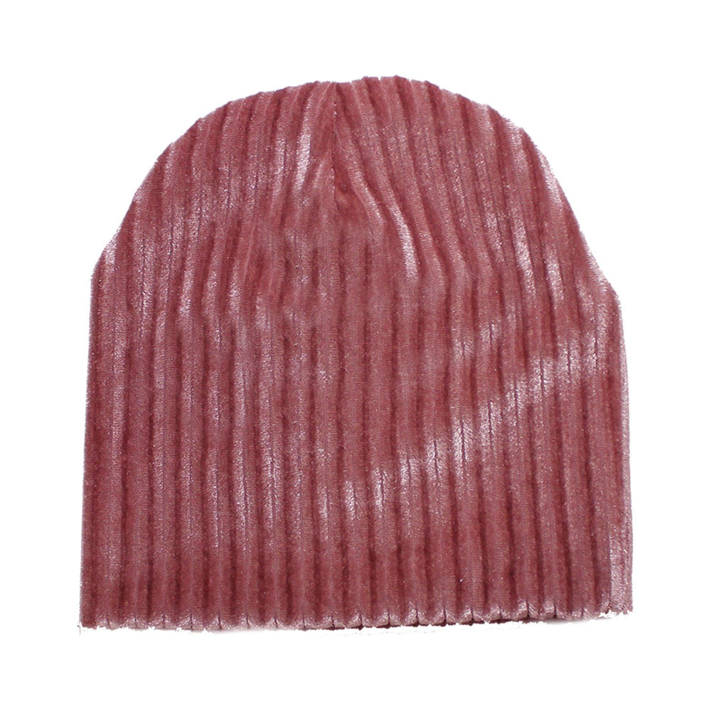 Ribbed Velvet Beanie With Matching Pom Baby Beanie Maniere Accessories 