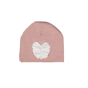 Ruched Heart Beanie (no pom) Maniere Accessories Mauve XS 