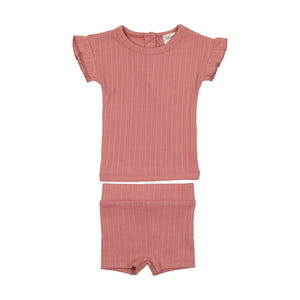 
            
                Load image into Gallery viewer, RUFFLE LADDER STRIPE SHORT SET
            
        