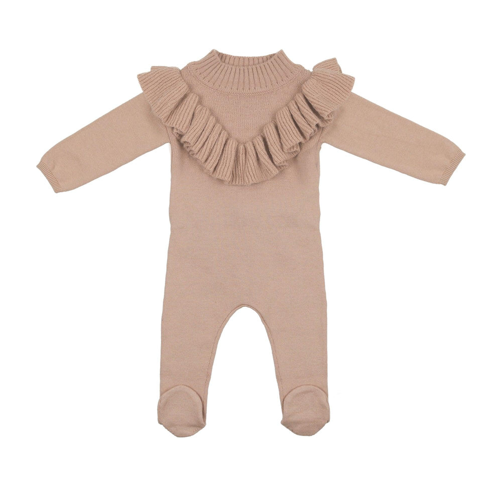 NooVel, Ruffle V-neck Knit Footie - Maniere