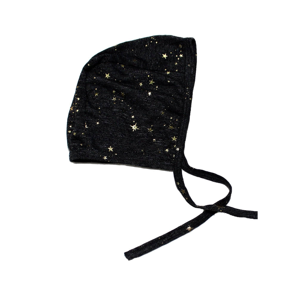 Star Embellished Bonnet Baby Bonnet Maniere Accessories Black 3 Months 