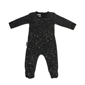 Star Embellished Footie Baby Footies Maniere Accessories Black 3 Months 