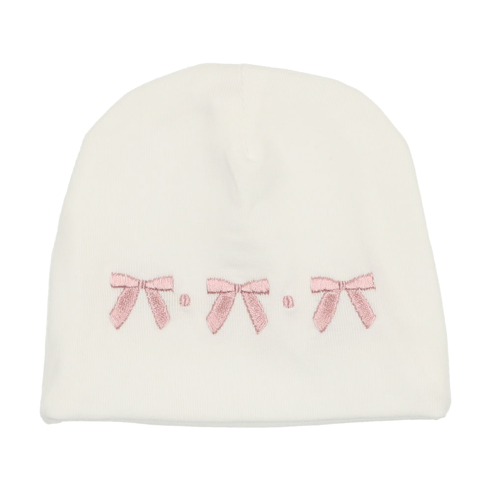 
            
                Load image into Gallery viewer, Smocked Bow Beanie WITHOUT POM
            
        