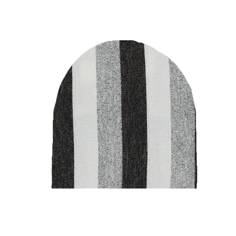 Striped Sweater Knit Beanie - Maniere