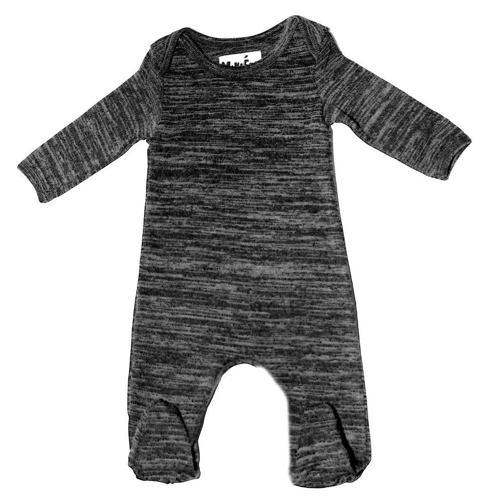 Sweater Knit Footie Baby Footies Maniere Accessories Black 3M 