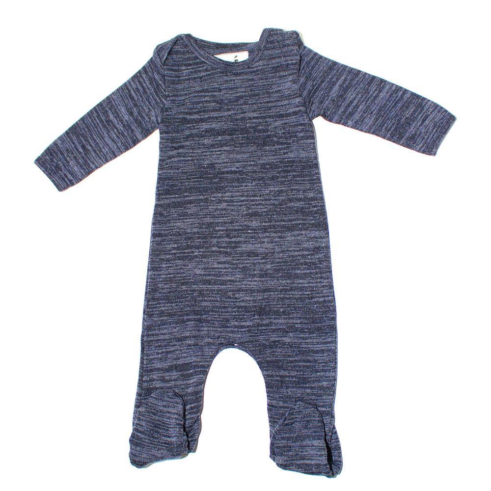 
            
                Load image into Gallery viewer, Sweater Knit Footie Baby Footies Maniere Accessories Blue 3M 
            
        