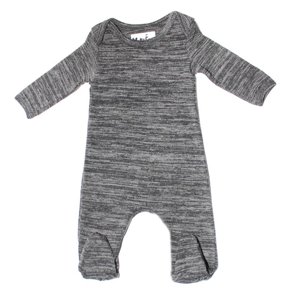 Sweater Knit Footie Baby Footies Maniere Accessories Grey 3M 