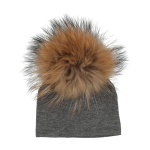 Velour Henley Beanie W/ Pom