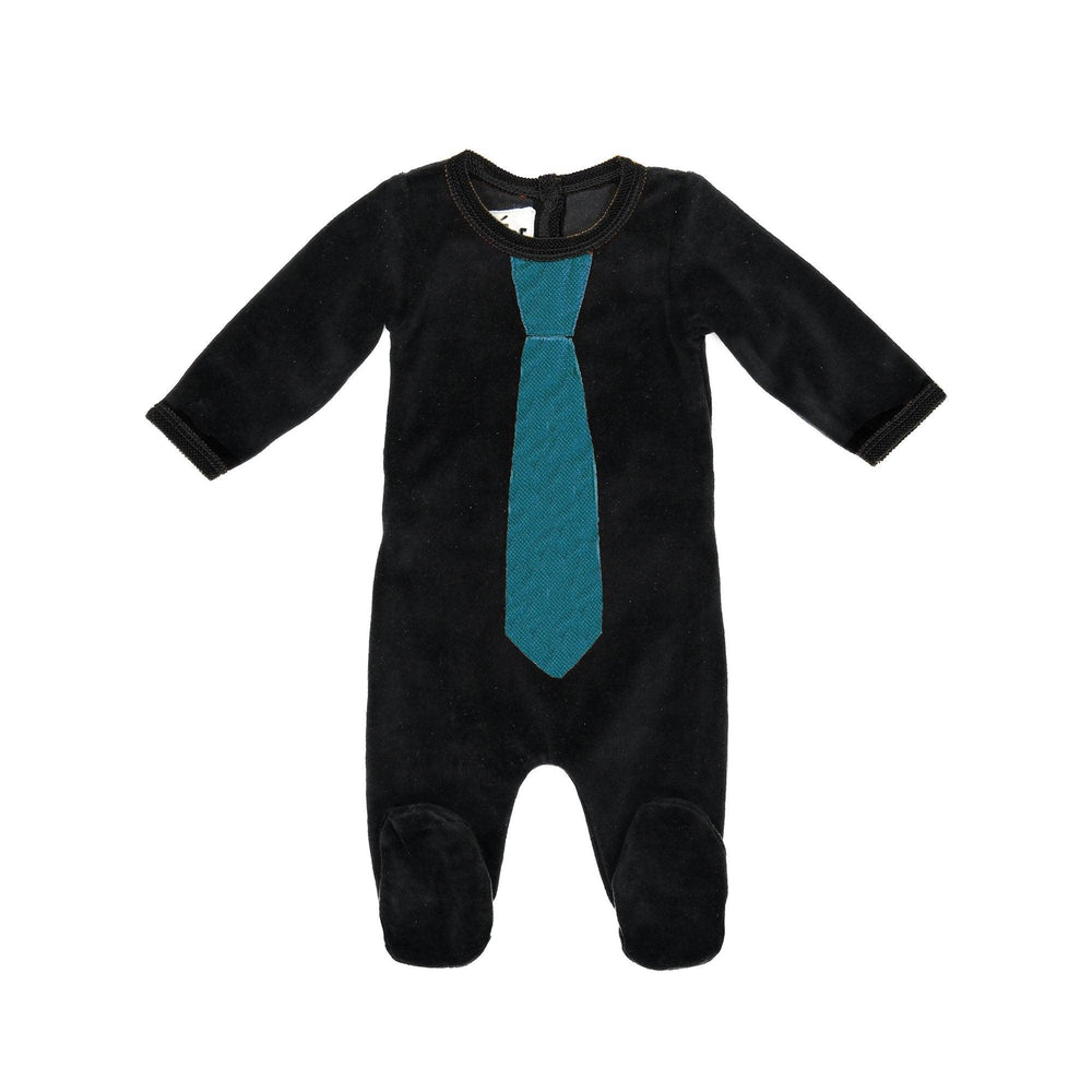 Whimiscal Velour Footie maniere Accessories Black 3 Months 