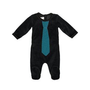 Whimiscal Velour Footie maniere Accessories Black 3 Months 