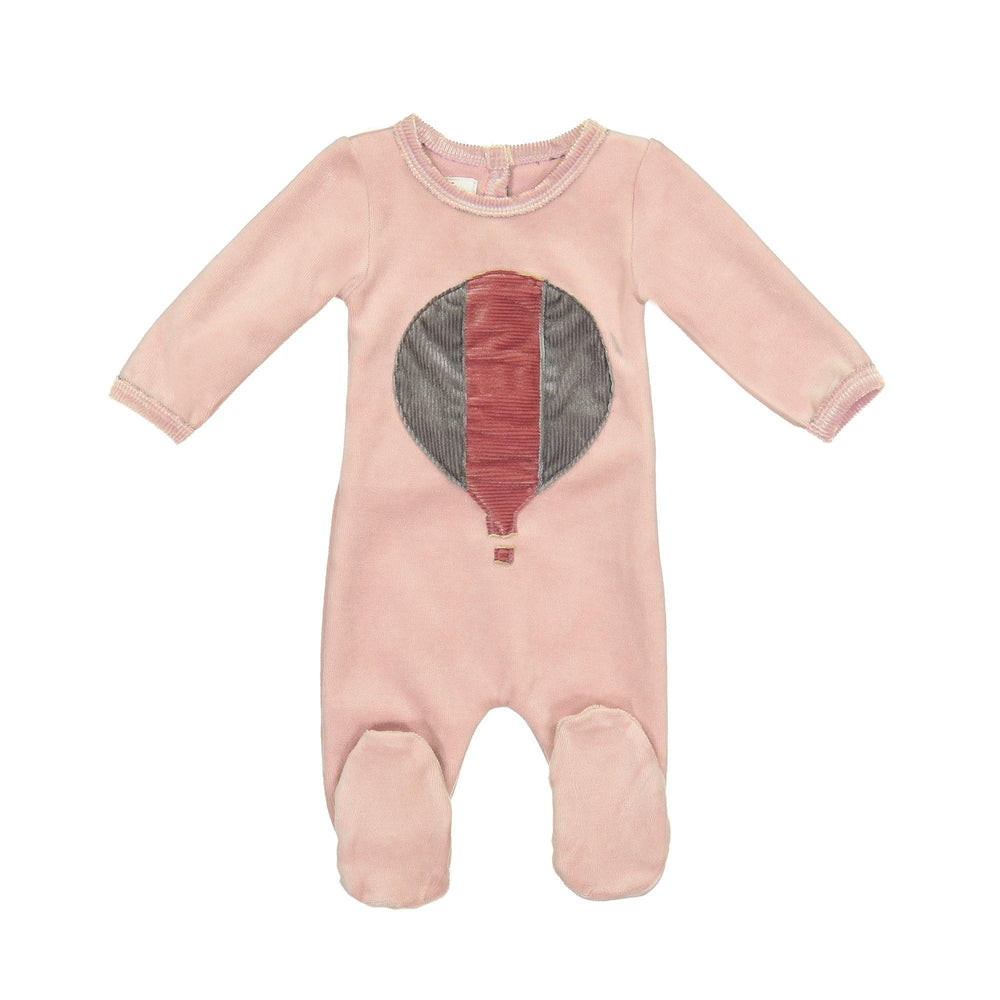 Whimiscal Velour Footie maniere Accessories Mauve 3 Months 