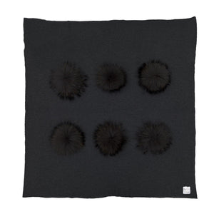 Wool Pom Knit Blanket - Maniere