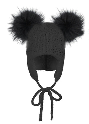 
            
                Load image into Gallery viewer, Sparkle Baby Tie Hat Maniere Accessories Black 
            
        