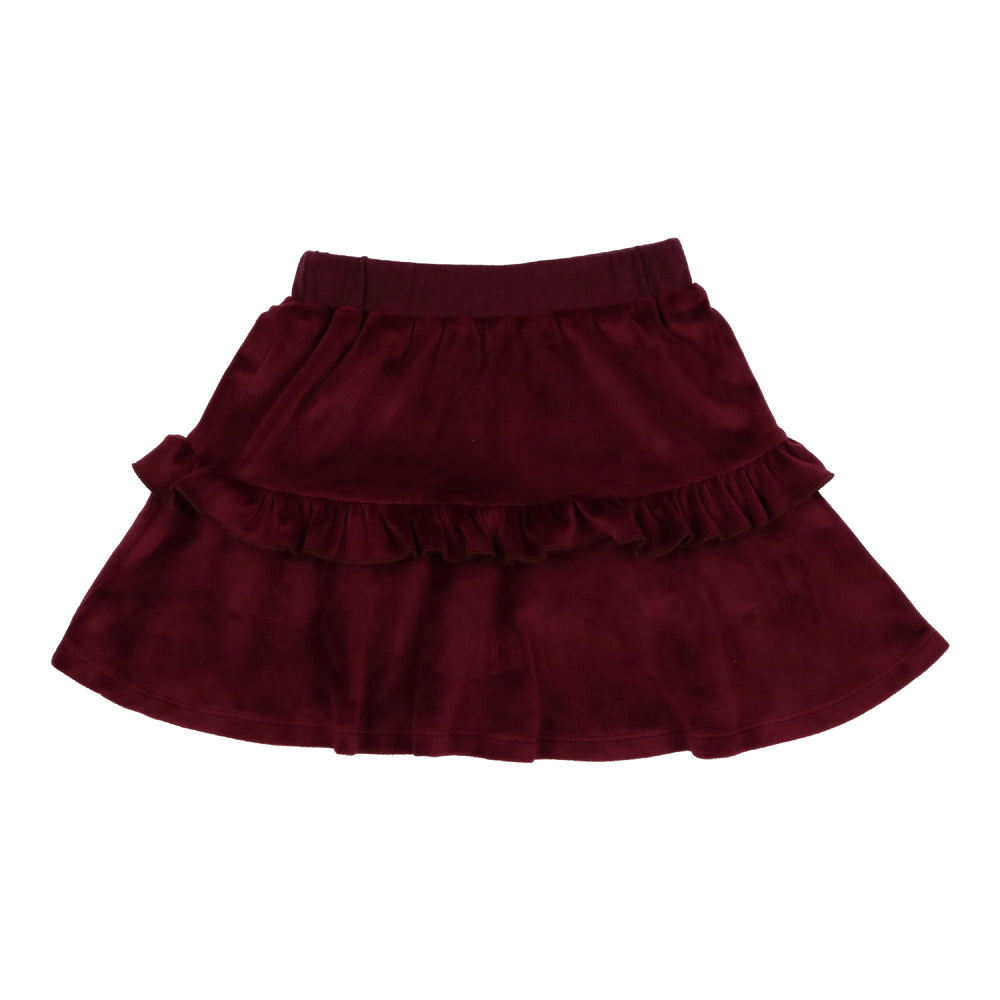 Velour Ruffle Skirt