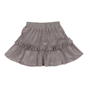 Velour Ruffle Skirt