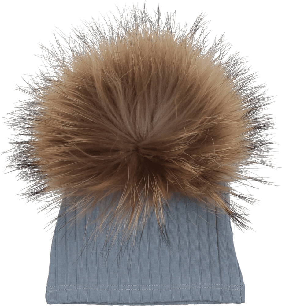 PIPED RIBBED BEANIE WITH POM - Maniere