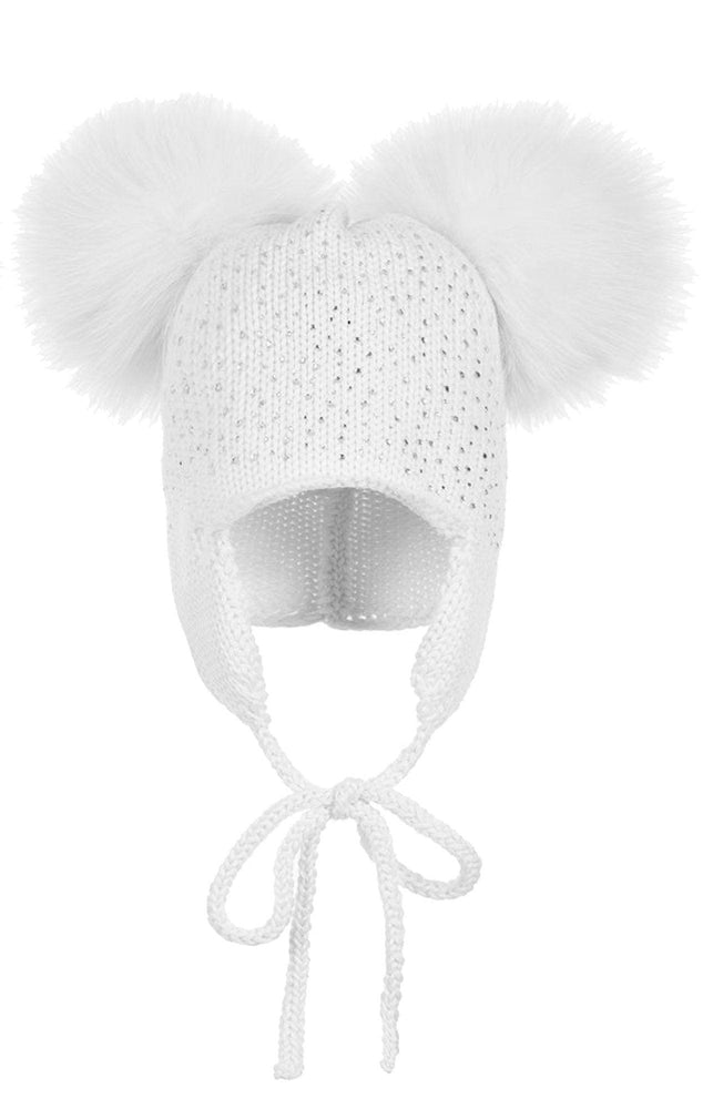 
            
                Load image into Gallery viewer, Sparkle Baby Tie Hat Maniere Accessories White 
            
        